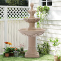 Italian Outdoor Water Fountains Garden Decor - 48.4''H Fountains and Waterfalls Outside, Large Cascading Indoor Floor-Standing Resin Bubbler Fountain Features W/Pump for Patio, Yard and Home