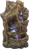 Design Toscano QN164017 Water Fountain with LED Light - Willow Bend Garden Decor Fountain - Outdoor Water Feature, Multicolored, 10½'W x 10'D x 18'H
