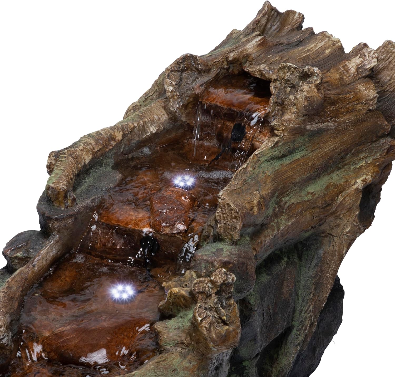 Alpine Corporation 59' Long Indoor/Outdoor River Rapids Fountain with LED Lights