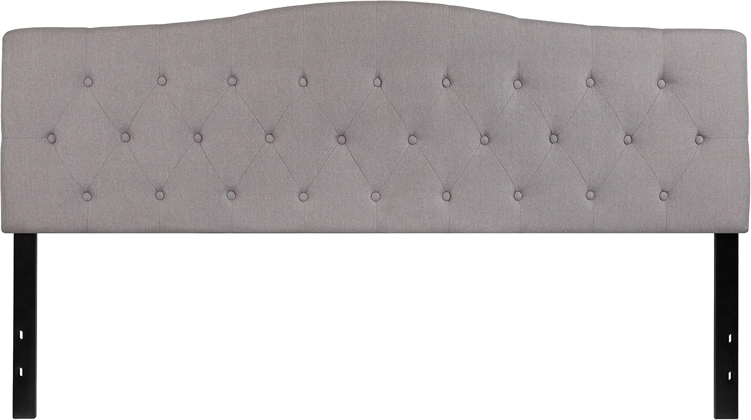 Flash Furniture Cambridge Tufted Upholstered King Size Headboard in Light Gray Fabric