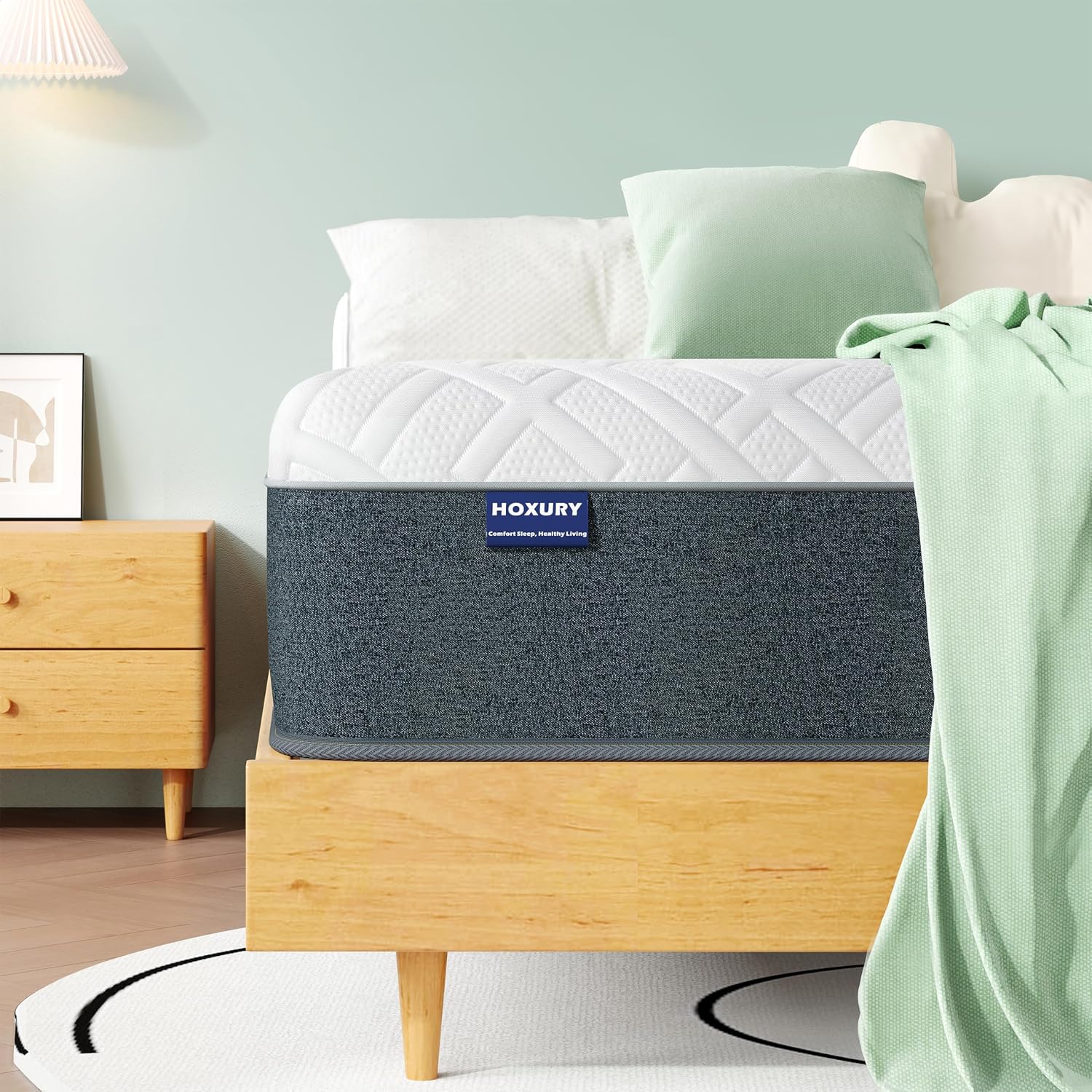 Twin Mattress, 10 Inch Green Tea Memory Foam Mattress in a Box, Medium Firm Twin Size Mattress for Supportive & Pressure Relief, CertiPUR-US Certified