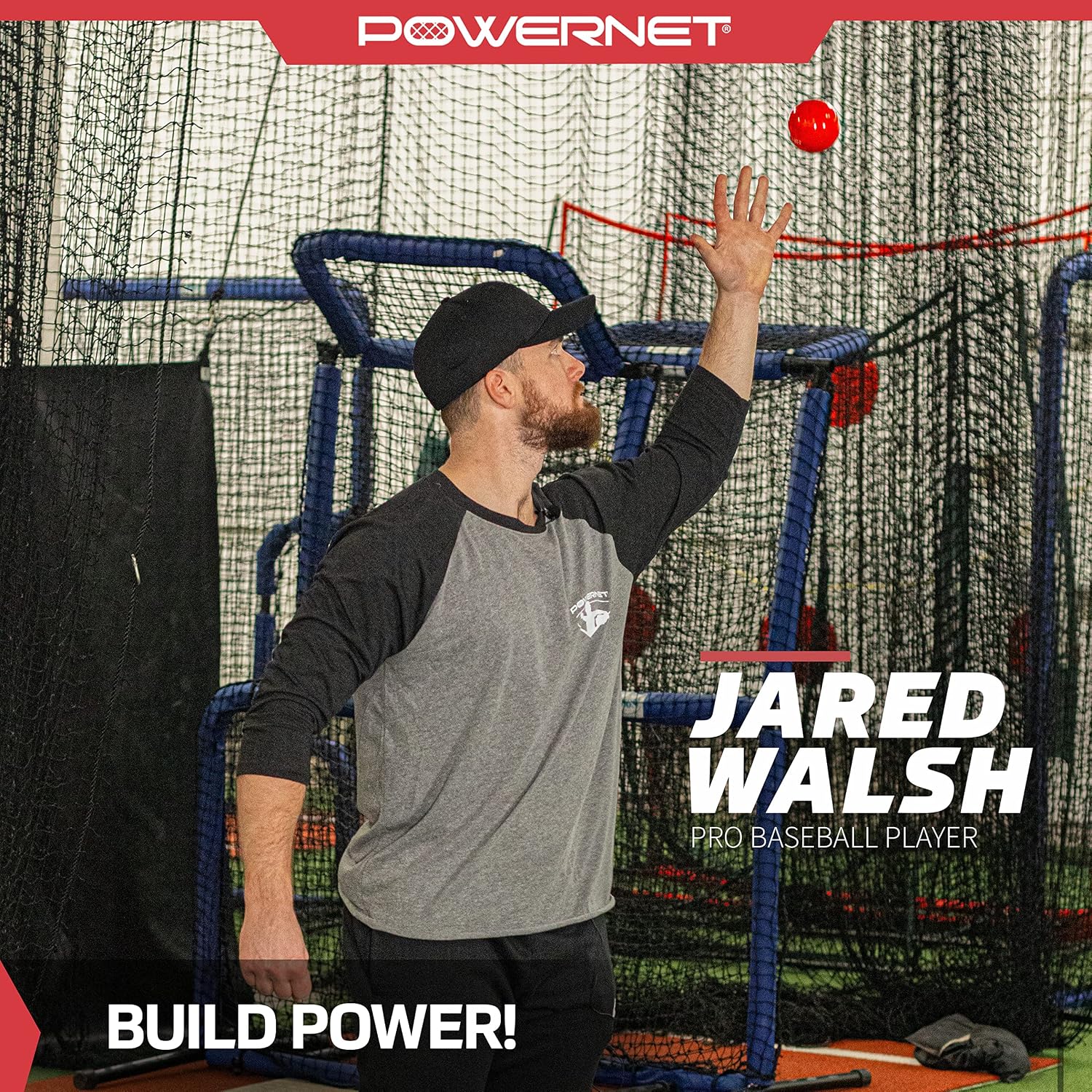PowerNet Baseball Softball Practice Net 7x7 with Baseball Accessories for Practice Pitching, Batting & Fielding, Ball Caddy, Weighted Baseballs, Tee