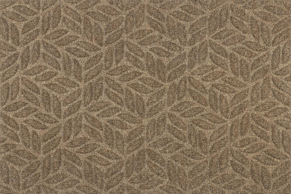 Wash + Dry Dune Leaves Outdoor Rug with Rubber Backing, Heavy-Duty Outdoor Door Mat, Washable Mat for Front Door, Patio, Garage, Mudroom, Balcony, Absorbs Dirt and Moisture, Taupe, 24' x 36'